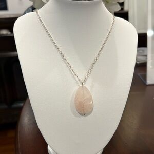 Rose Quartz Sterling Silver Necklace